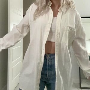 Brandy Melville oversized button up top